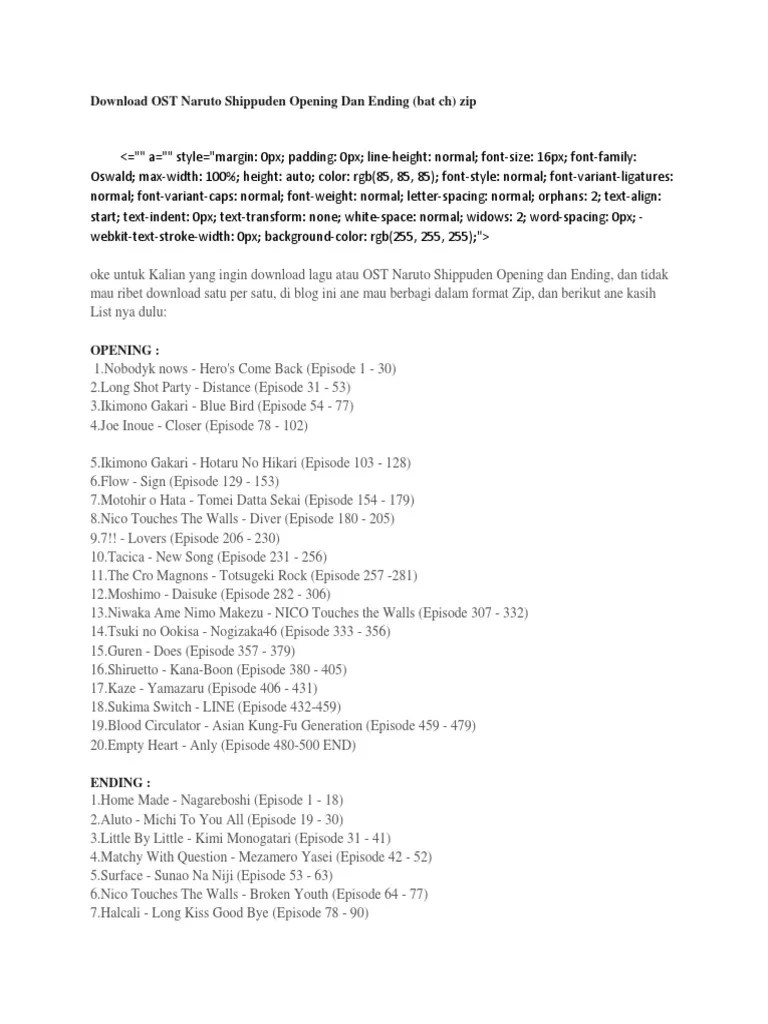 Download Lagu Naruto Flow Sign – Goreng