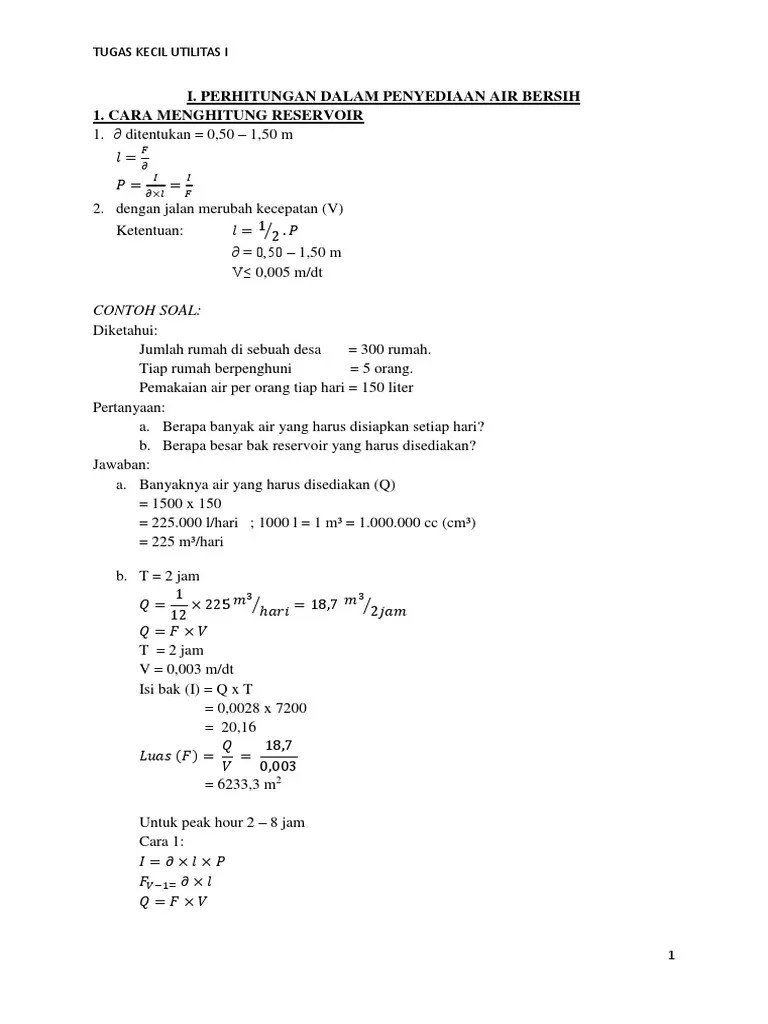 Cara Menghitung Reservoir | PDF