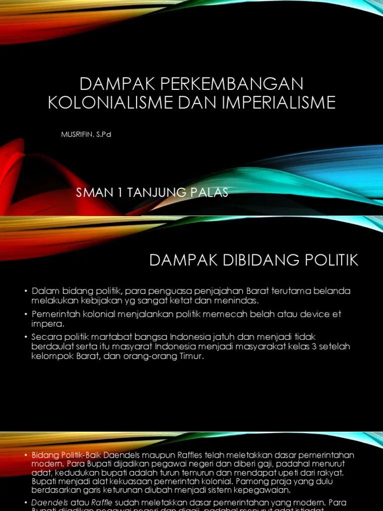 Dampak Perkembangan Kolonialisme Dan Imperialisme | PDF
