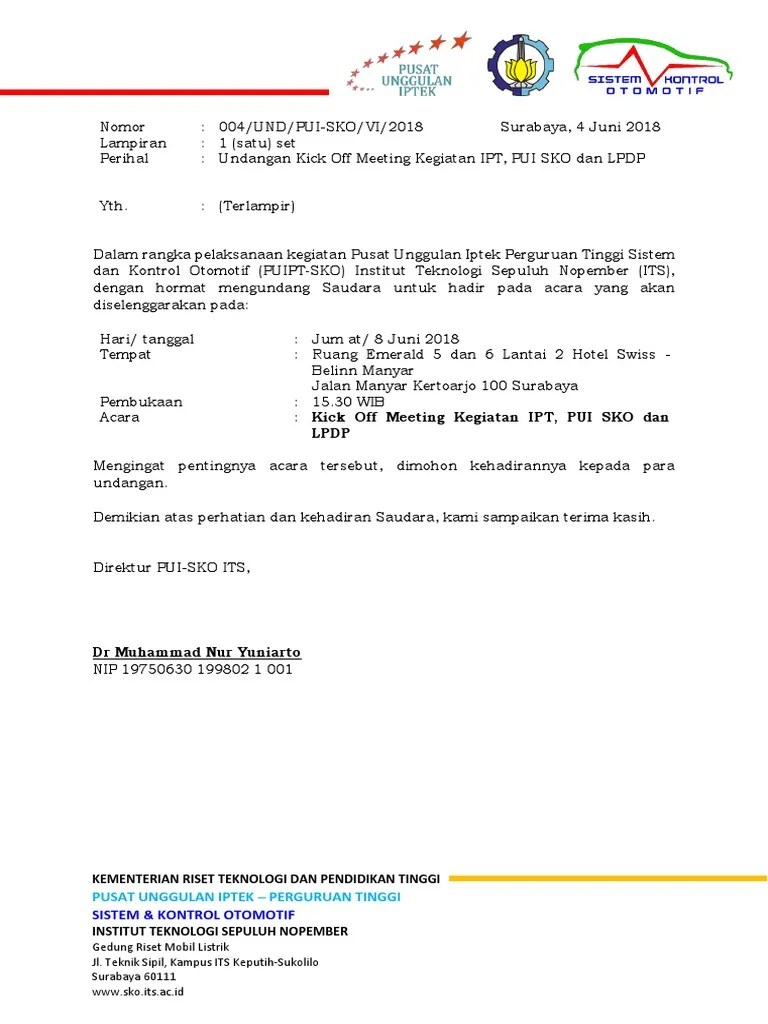Contoh Surat Undangan Zoom Meeting Nusagates 