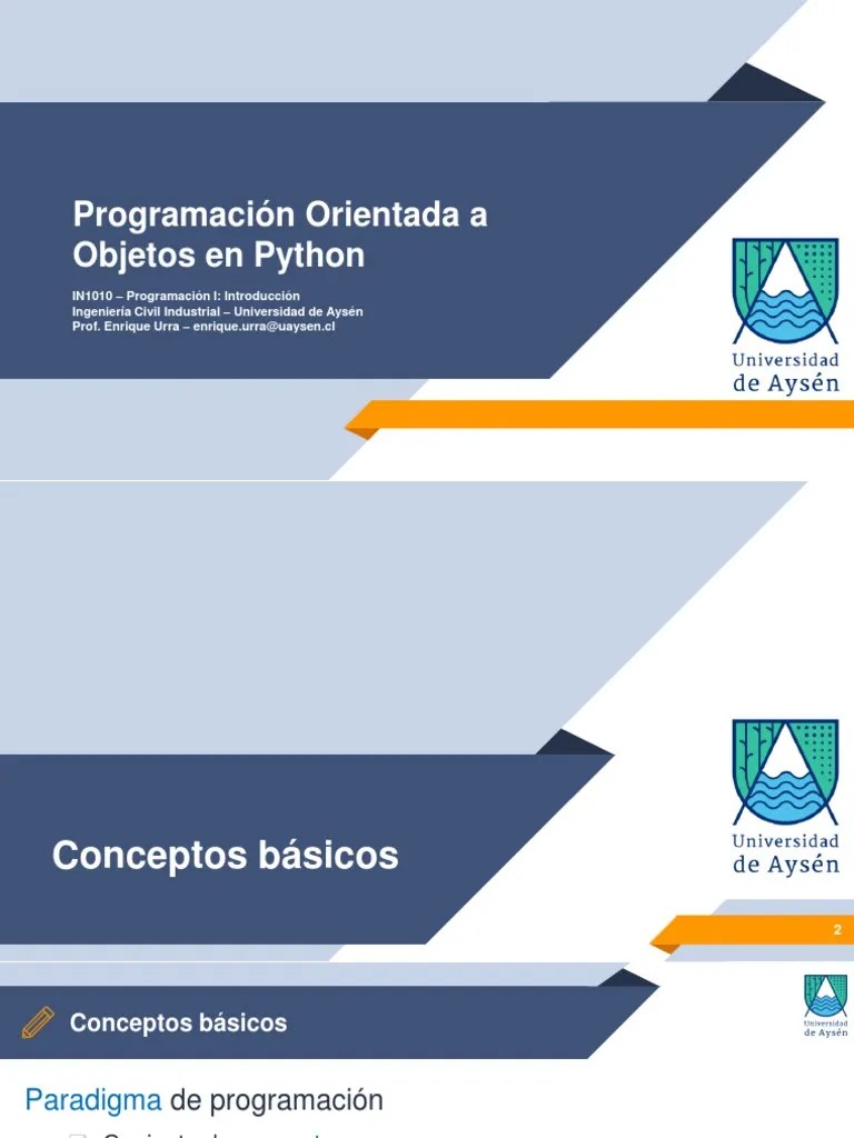 POO En Python | PDF | Objeto (informática) | Programación Orientada A ...
