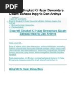 Penjelasan dan contoh teks biografi dalam bahasa inggris. Pertanyaan Tentang Ki Hajar Dewantara Dalam Bahasa Inggris