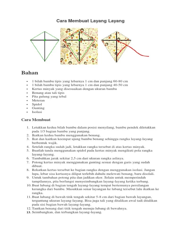 Tujuan, pada waktu liburan sekolah, . Cara Membuat Layang Layang Pdf