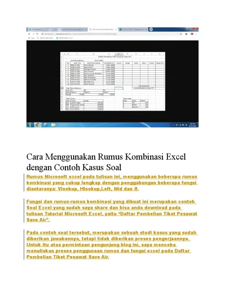 Kumpulan Soal Praktek Microsoft Excel 2010 Belajar Komputer Untuk Pemula 