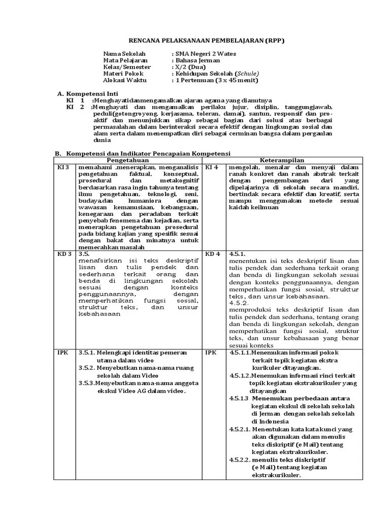 Maybe you would like to learn more about one of these? Rpp Bahasa Jerman X Sem 2