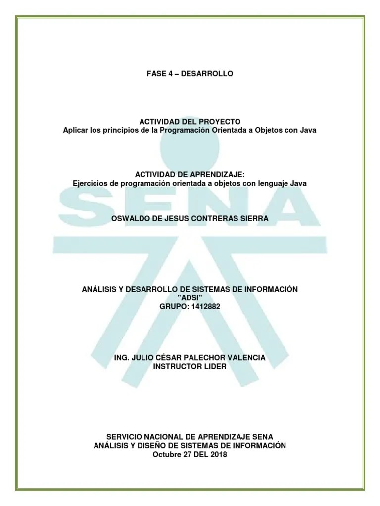 AP7-AA7.2-Ev1-Ejercicios De Programación Orientada A Objetos Con ...