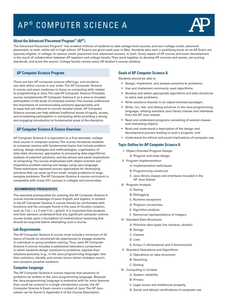 Ap-computer-science-a-course-overview.pdf | Advanced Placement ...