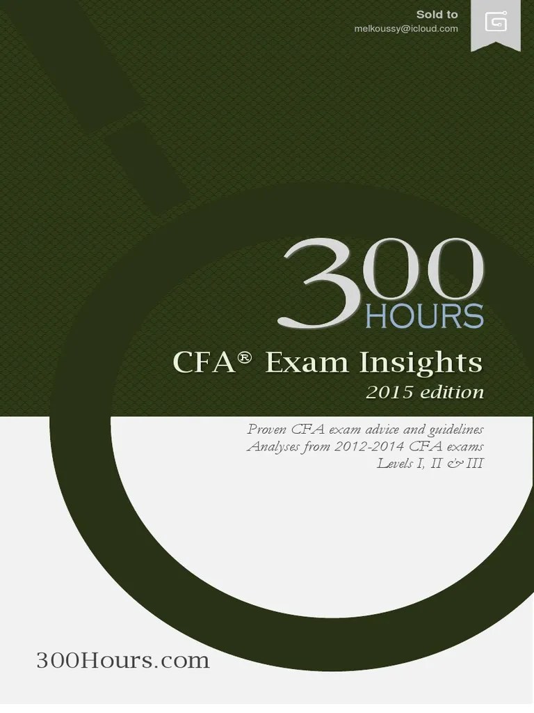 CFA 300 Hours Exam Insights 2015 PDF | PDF | Investment Management ...