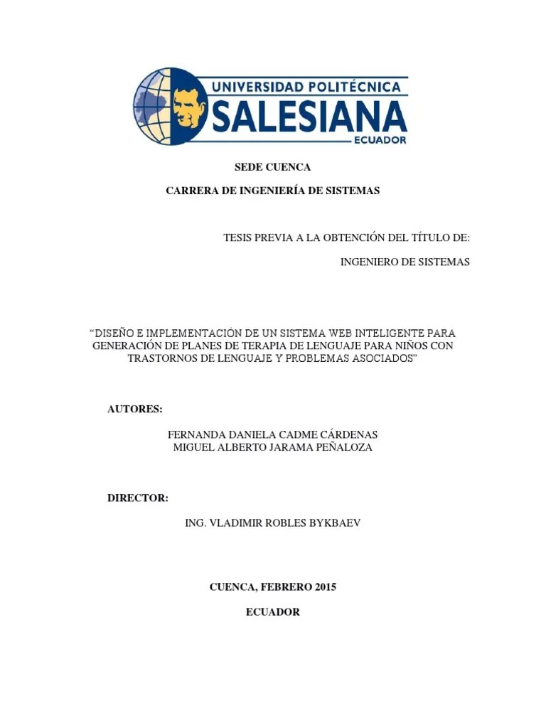Tesis Sistema Web Inteligente PDF | PDF | Parálisis Cerebral | Cerebro