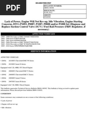 Isuzu Ftr Fvr Fxr 7 8l 6hk1 Diesel Repair Manual Other Car