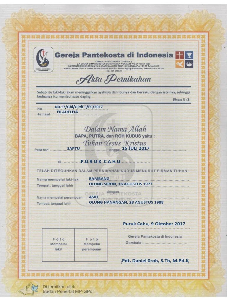 17+ contoh surat nikah kristen.contoh surat pernyataan nikah siri contoh surat. Contoh Surat Nikah Gereja Protestan Macarenn