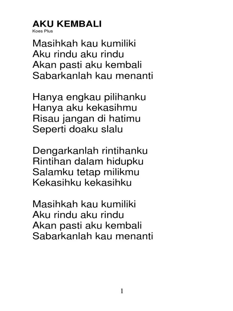 Lirik Koes Plus PDF | PDF