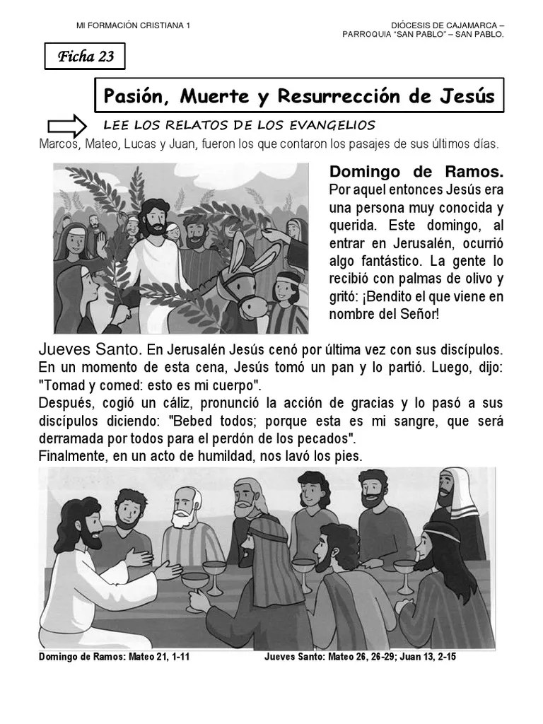 Pasion, Muerte Y Resurreccion De Jesus | PDF | La Resurrección De Jesús | Jesús