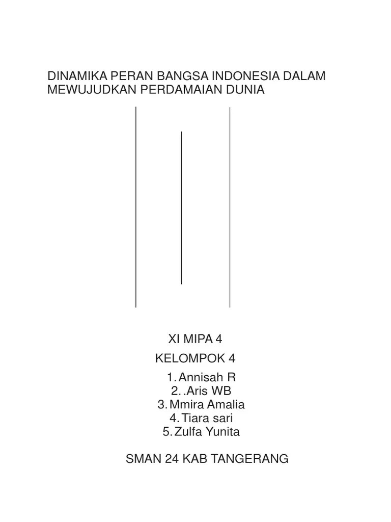 Dinamika Peran Bangsa Indonesia Dalam Mewujudkan Perdamaian Dunia