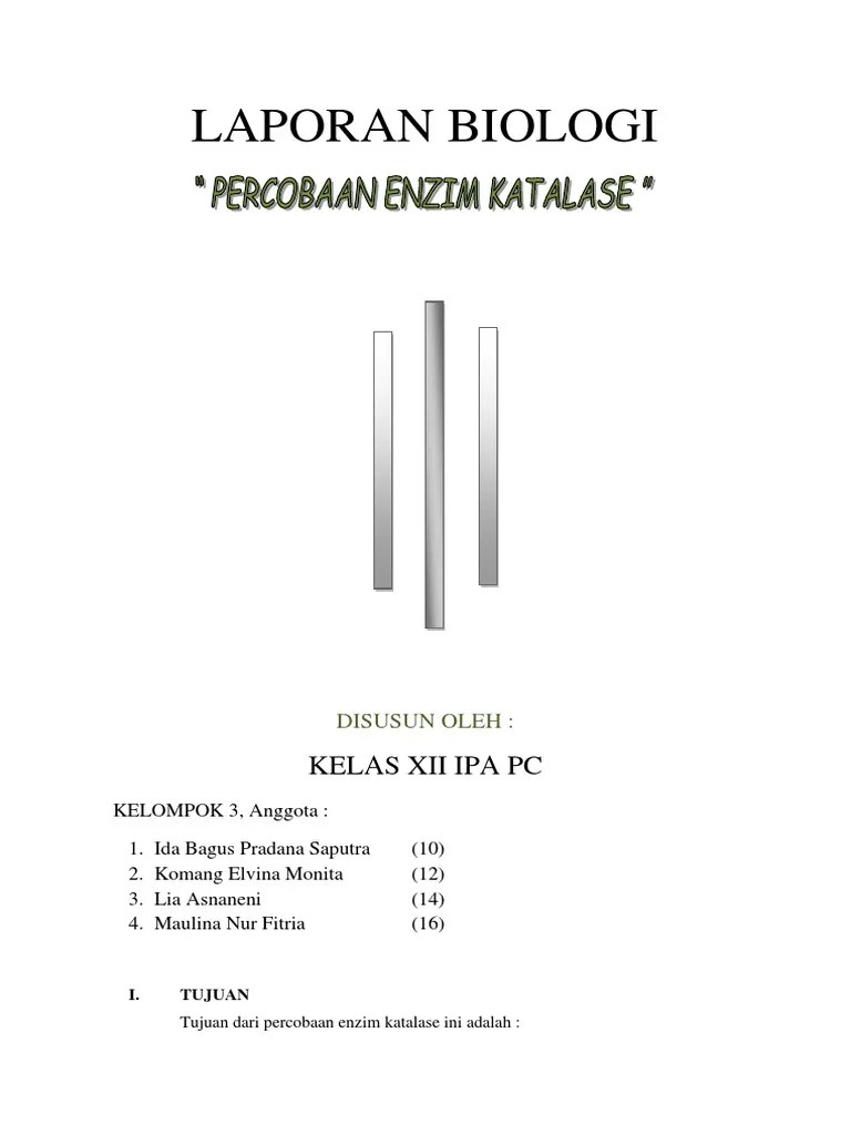 Laporan Biologi Enzim Katalase | PDF