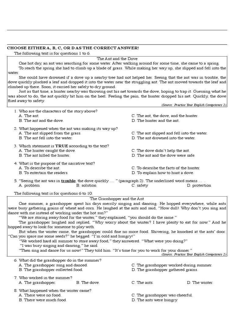 65 contoh soal narrative text legend dan jawabannya. Soal Pilihan Ganda Narrative Text Kelas 9 Jawabanku Id
