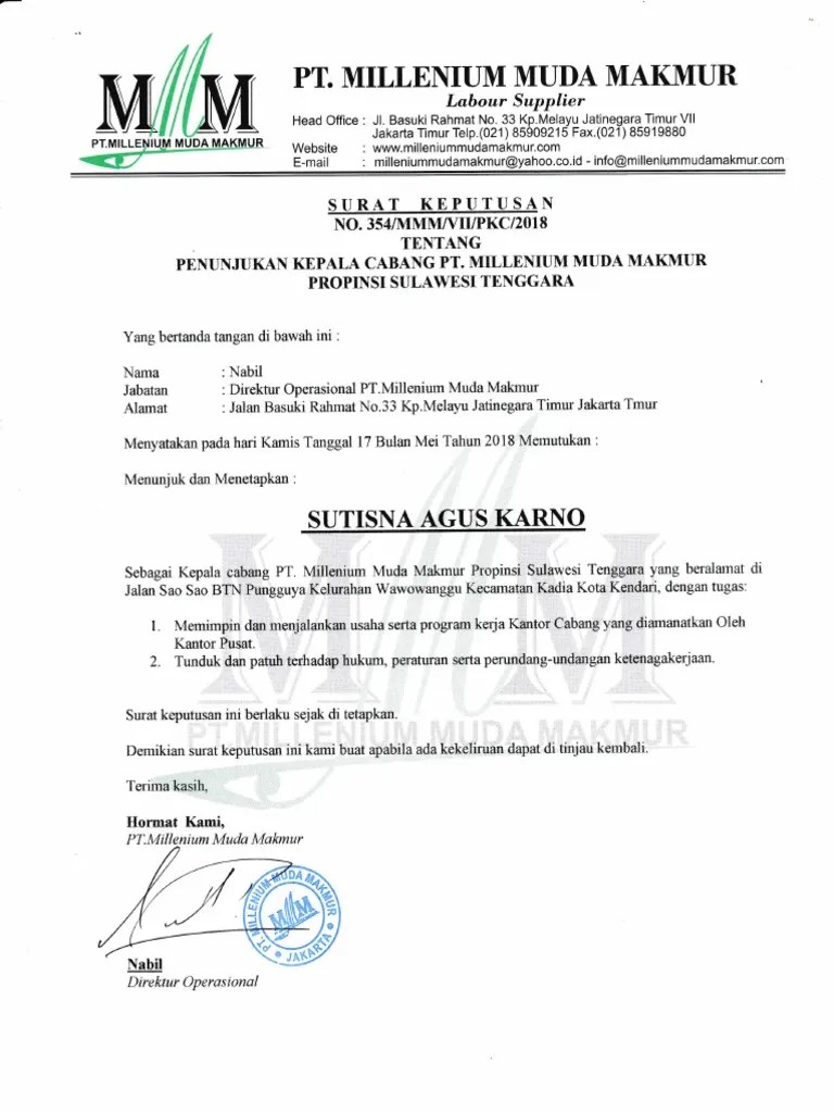 Abcde sdn bhd 50000 mont kiara kuala lumpur. 19+ Contoh Surat Kuasa Direktur Kepada Kepala Cabang ...