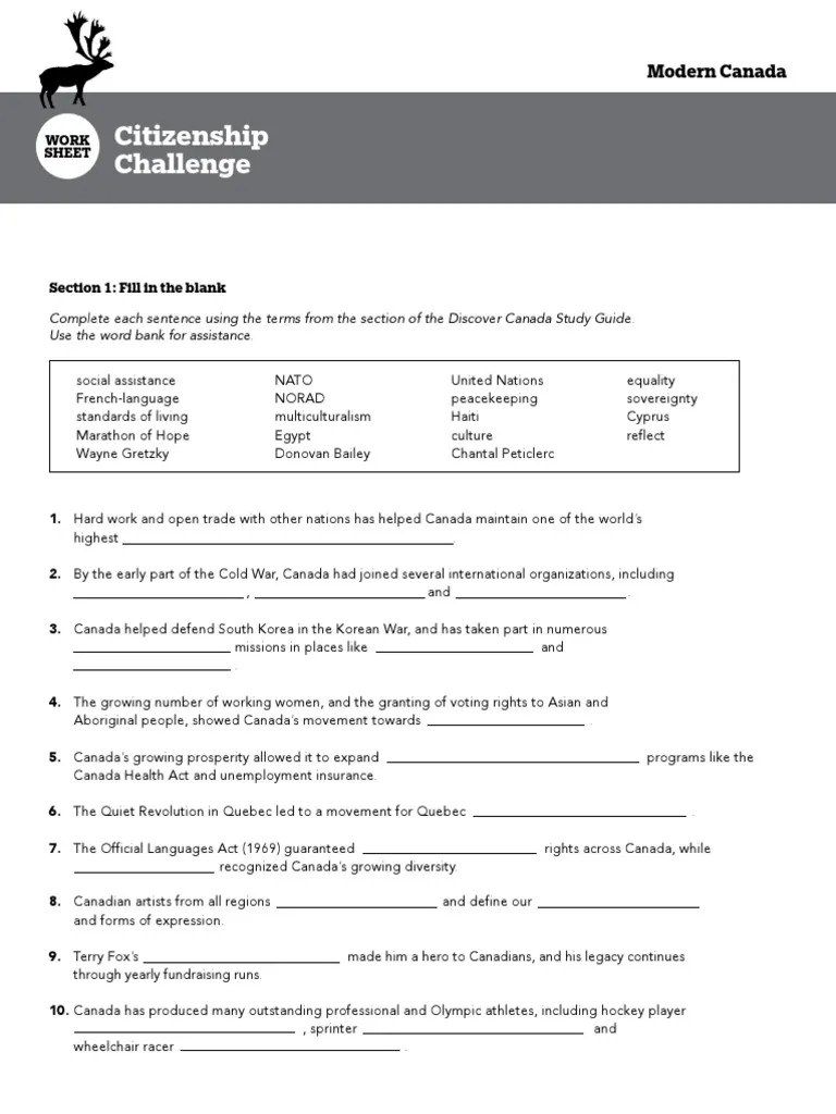 modern canada worksheet esl pdf canada multiculturalism