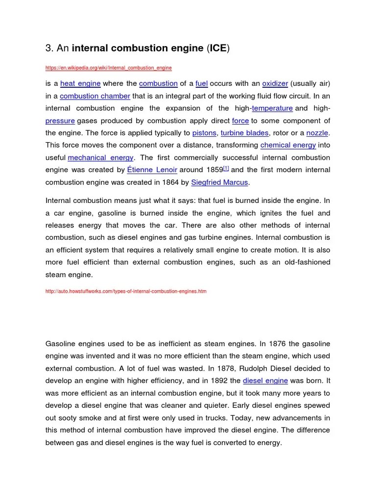 Internal Combustion Engine | PDF | Internal Combustion Engine | Diesel ...