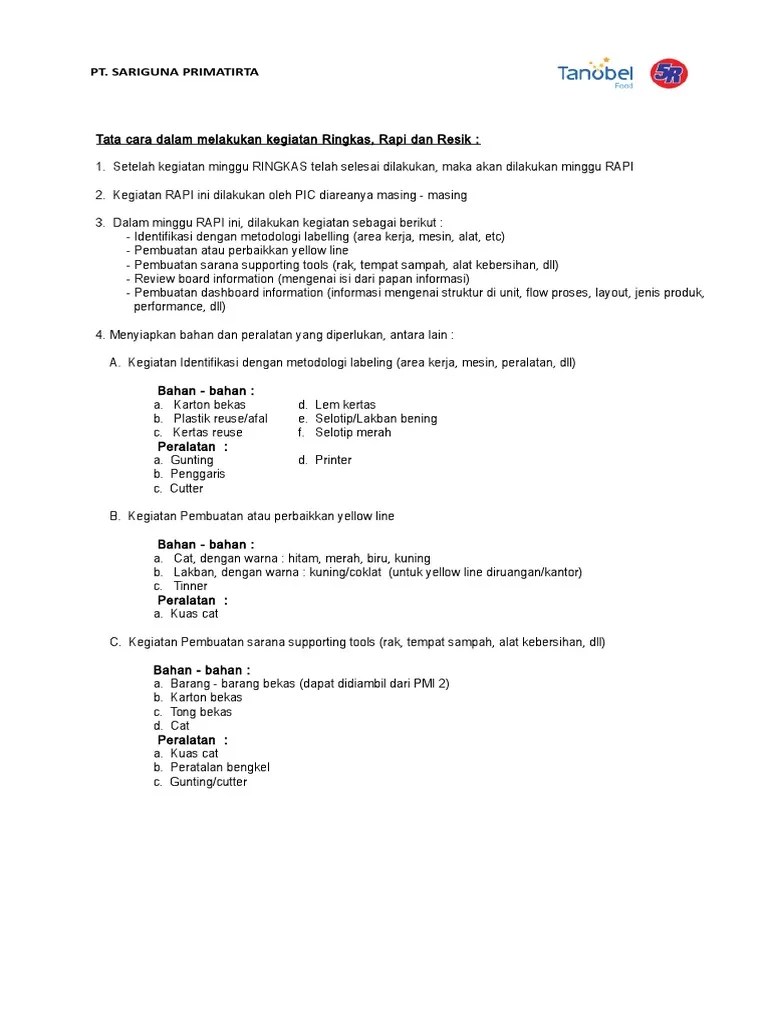 Tata Cara Dalam Melakukan Kegiatan Ringkas | PDF