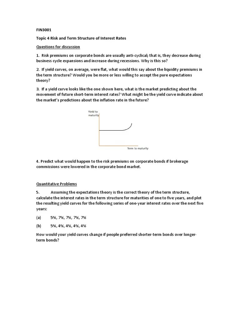 04 Tutorial Exercise PDF | PDF | Yield Curve | Bonds (Finance)