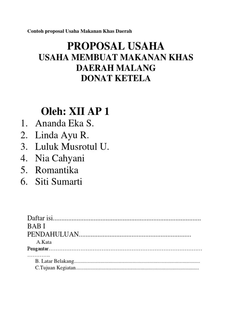 Yang akan memulai usaha makanan khas daerah sebaiknya membuat perencanaan yang . Penyusunan Proposal Makanan Khas Daerah Gambaran
