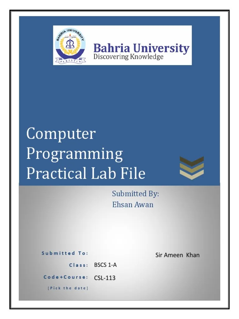 Computer Programming C++ Solved Labs | PDF | Subroutine | Matrix ...
