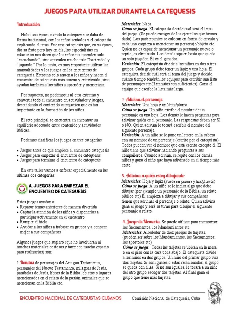 Esconde en una bolsa un peine, un lápiz, un plátano o una pelota. Juegos Para Utilizar Durante La Catequesis Biblia Jesus