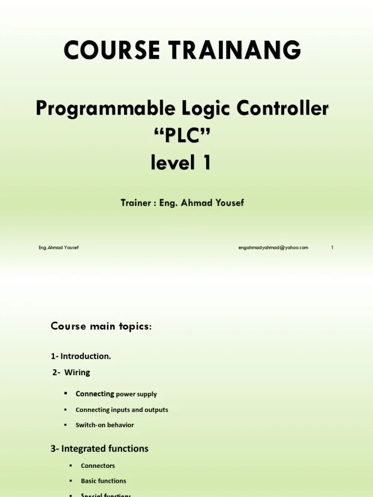 PLC Introduction | Download Free PDF | Programmable Logic Controller ...