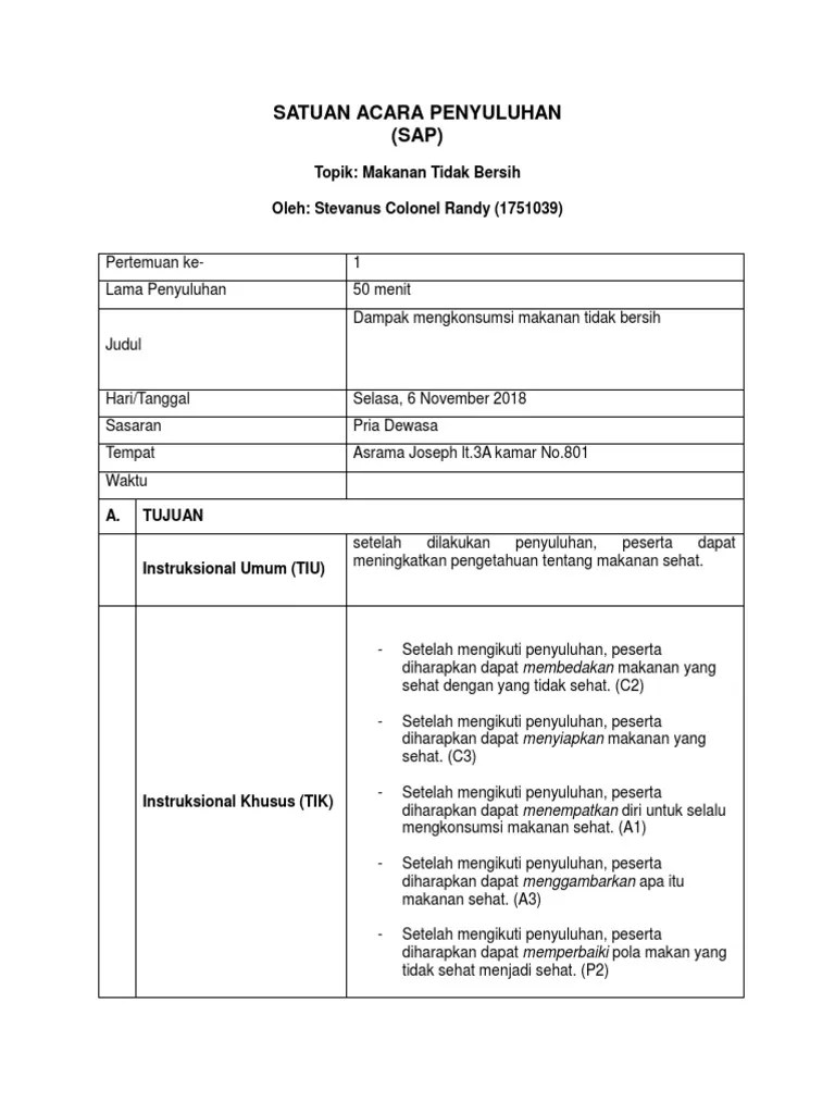 Contoh SAP Promkes | PDF