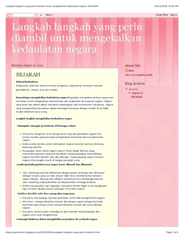 Menggariskan tiga asas utama kepentingan kepentingan strategik negara prinsip . Langkah Langkah Yang Perlu Diambil Untuk Mengekalkan Kedaulatan Negara Sejarah Pdf