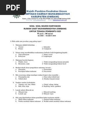 Dalam catatan sejarah islam, ada sebuah hadis yang menuliskan tentang10 sahabat nabi yang dijamin masuk surga tanpa hisab atas ridha allah. Soal Tes Tata Boga 2016 New