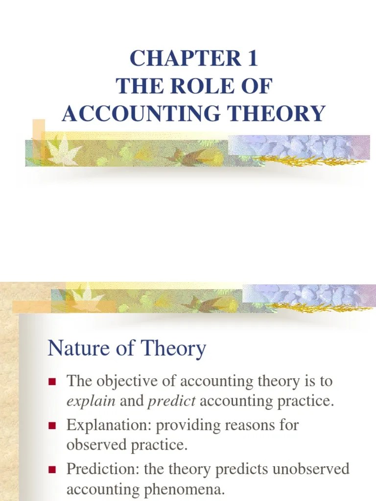The Role Of Accounting Theory | PDF | Theory | Hypothesis