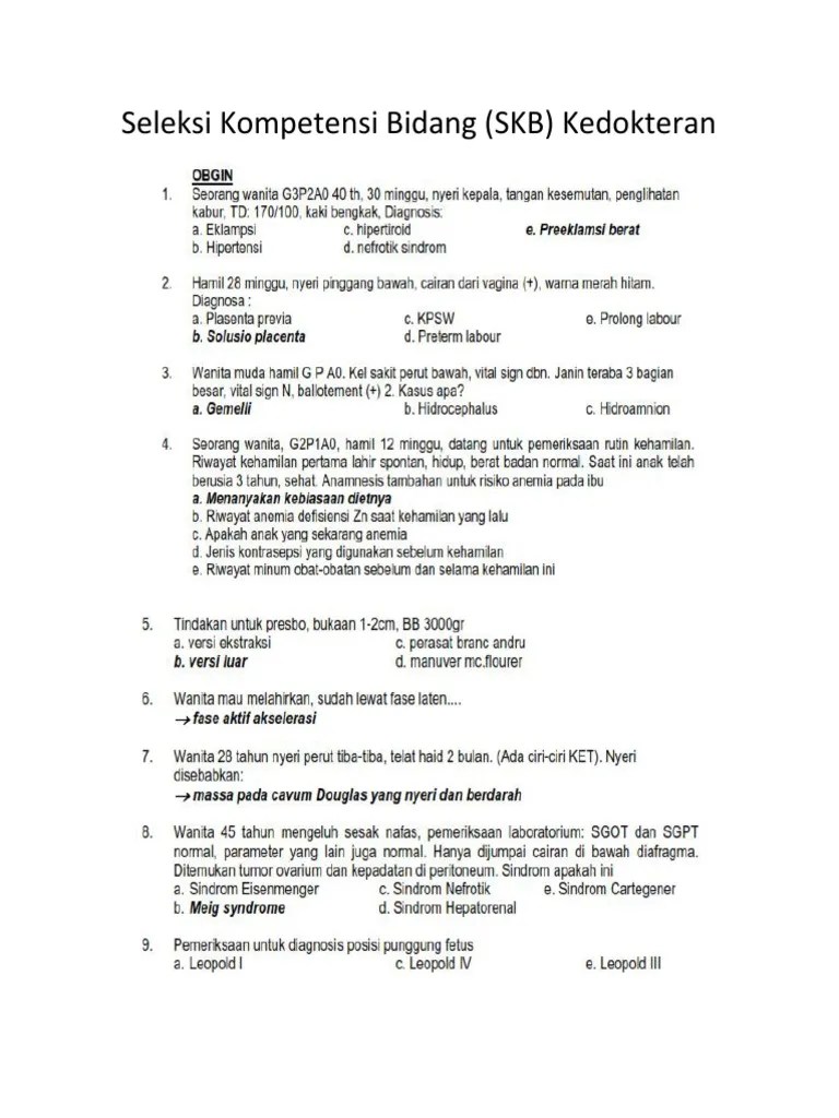 Yuk Belajar Contoh Soal Skb Dokter Umum Pdf [Terlengkap] 2022✅