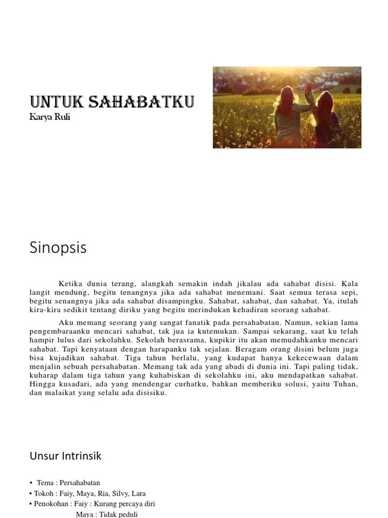 Resensi Cerpen Sahabat Diterbitkan Bobo Dia habis membeli pesanan Ibunya.