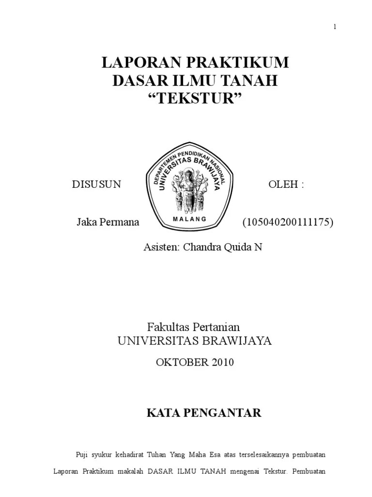 Laporan Tanah 1 105040204111005 Selasa 0915.
