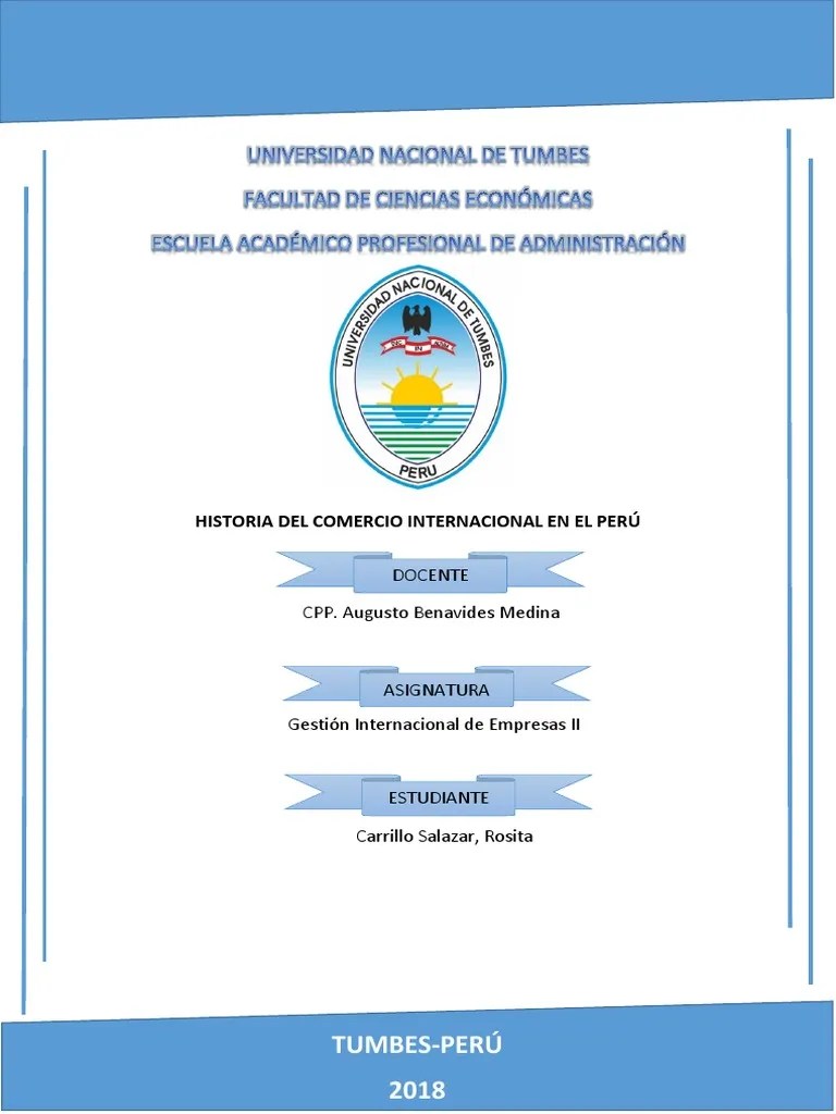 Historia Del Comercio Internacional En El Perú | PDF | Perú | Comercio
