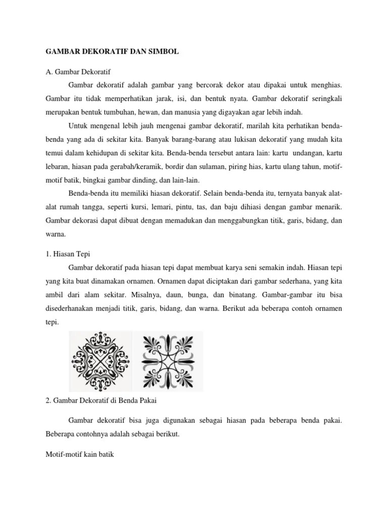 Bab 1 Gambar Dekoratif Dan Simbol