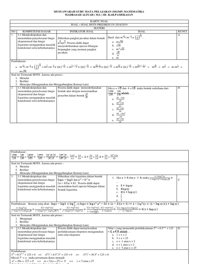 Dan kartu soal (studi penelitian pada siswa vii semester genap pokok. Kartu Soal Matematika Smp Kelas 8 Semester 2 Beinyu Com