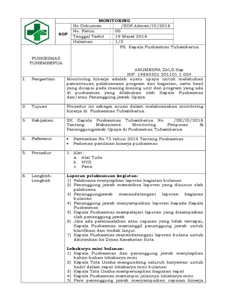 SOP Monitoring | PDF