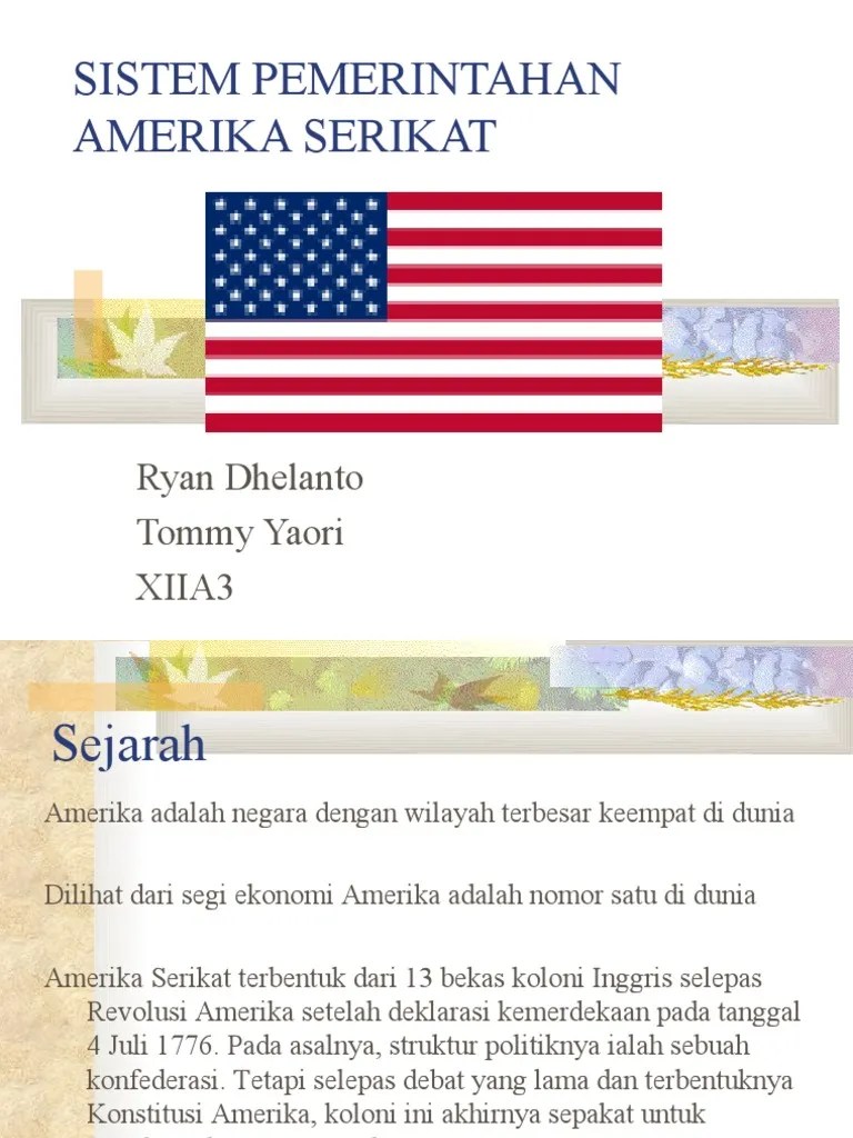 Sistem Pemerintahan Amerika Serikat | PDF