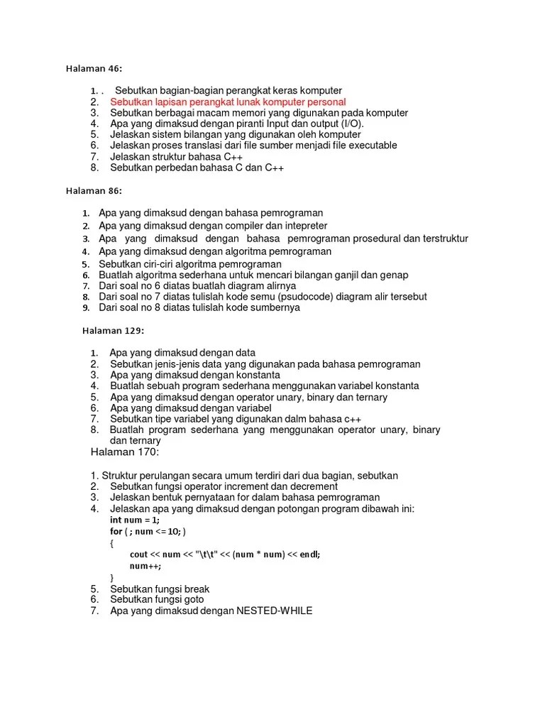 Jenis Jenis Variabel Dalam Bahasa Pemrograman