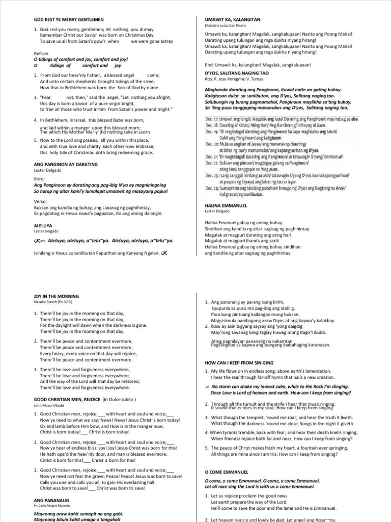Advent Song Sheet For Worship Pdf Jesus Religious Behaviour And