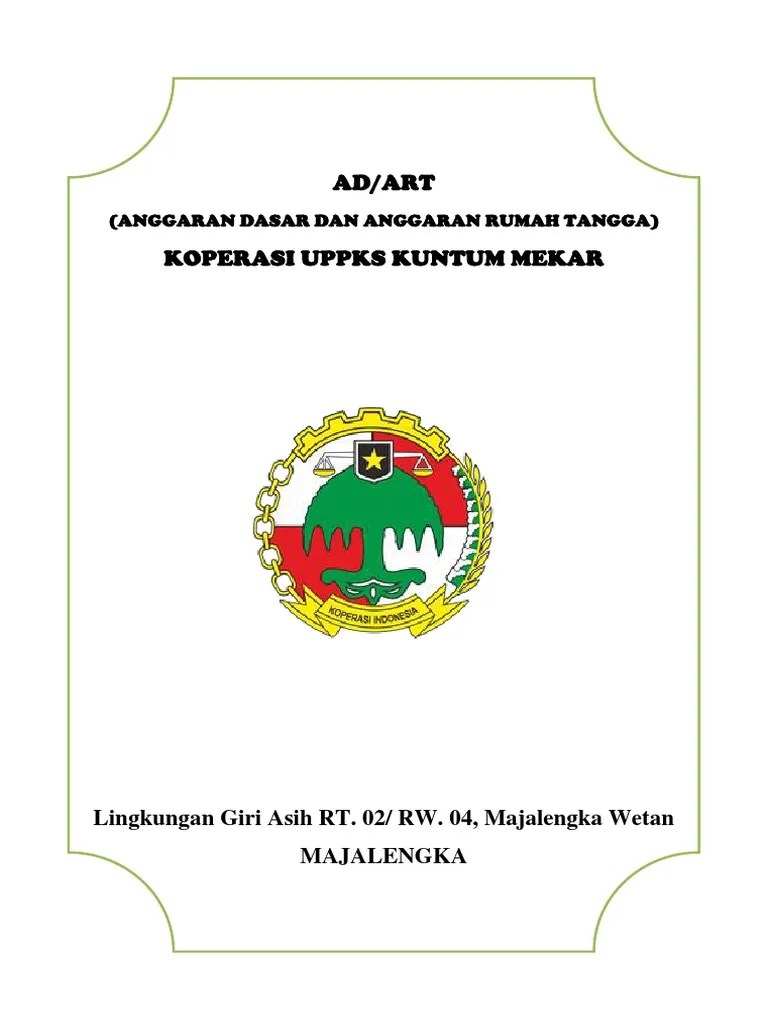Dalam bab ivpasal 5 ayat 2b anggaran dasar koperasi. Anggaran Dasar Dan Anggaran Rumah Tangga Koperasi Kuntum Mekar Pdf