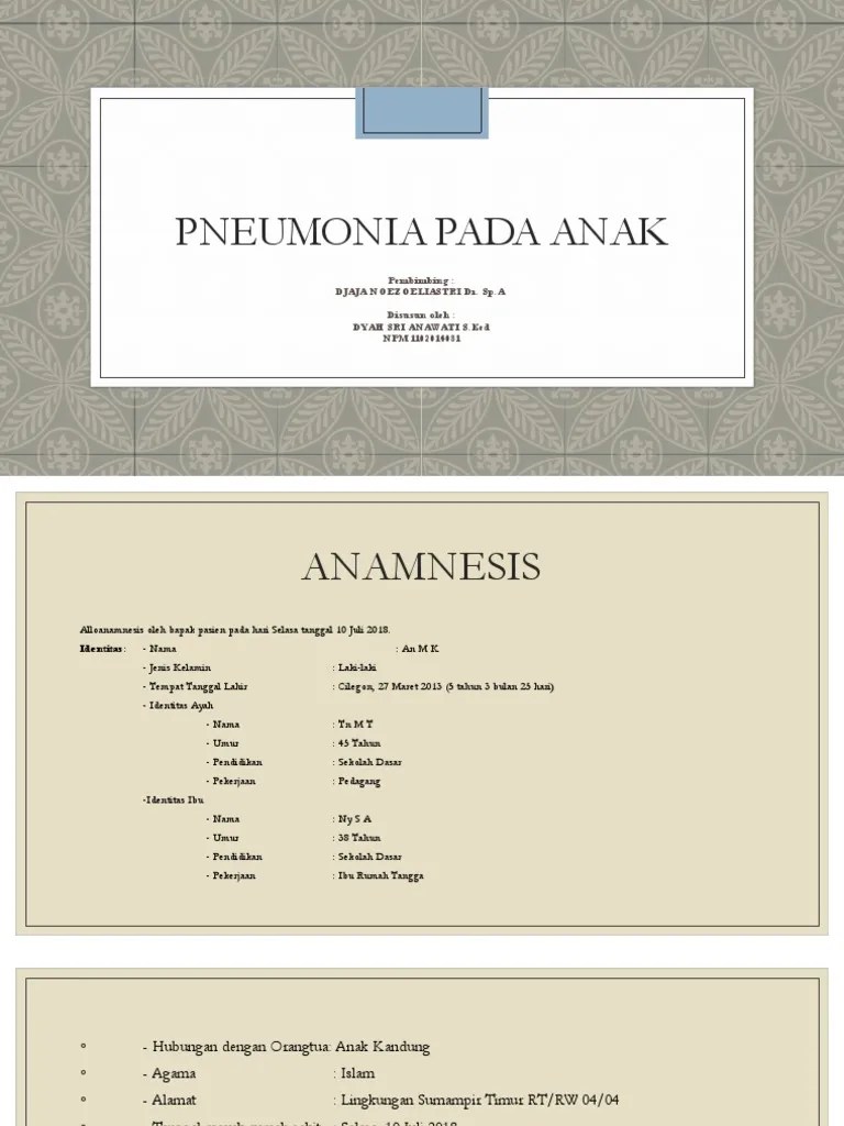 Pneumonia Pada Anak | PDF