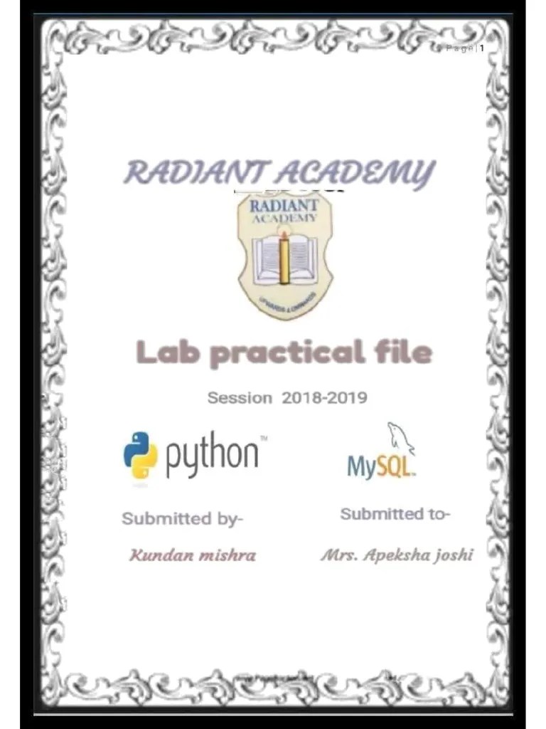 Python Project File | Download Free PDF | Fraction (Mathematics ...