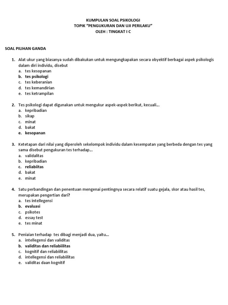 Soal Tes Minat Bakat Penjurusan Sma Dan Jawabannya Jawabanku Id Strategi pembahasan soal dan penjelasan psikotes papi kostick tes psikologi kepribadian.