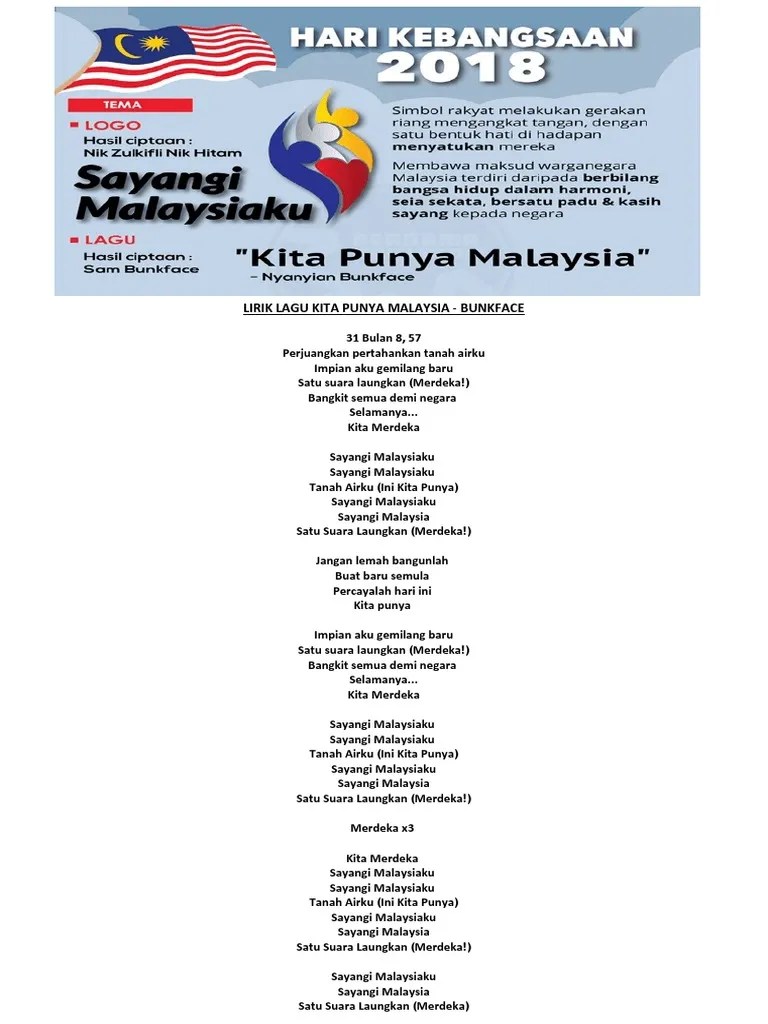 D c seribu budaya dan kekayaan alam. Lirik Lagu Kita Punya Pdf