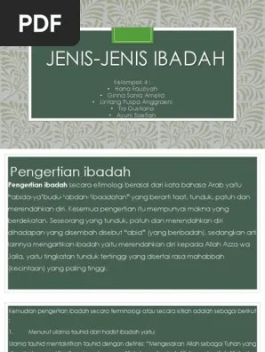 Agama Jenis Jenis Ibadah | PDF