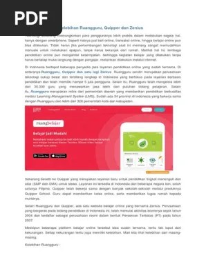 Kekurangan Dan Kelebihan Ruangguru | PDF